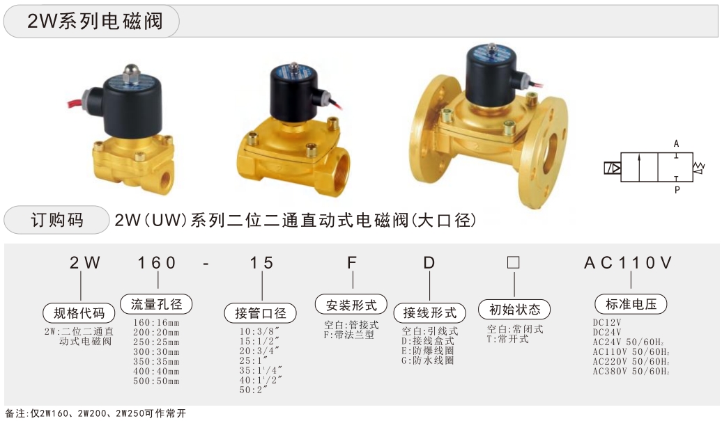 2w电磁阀