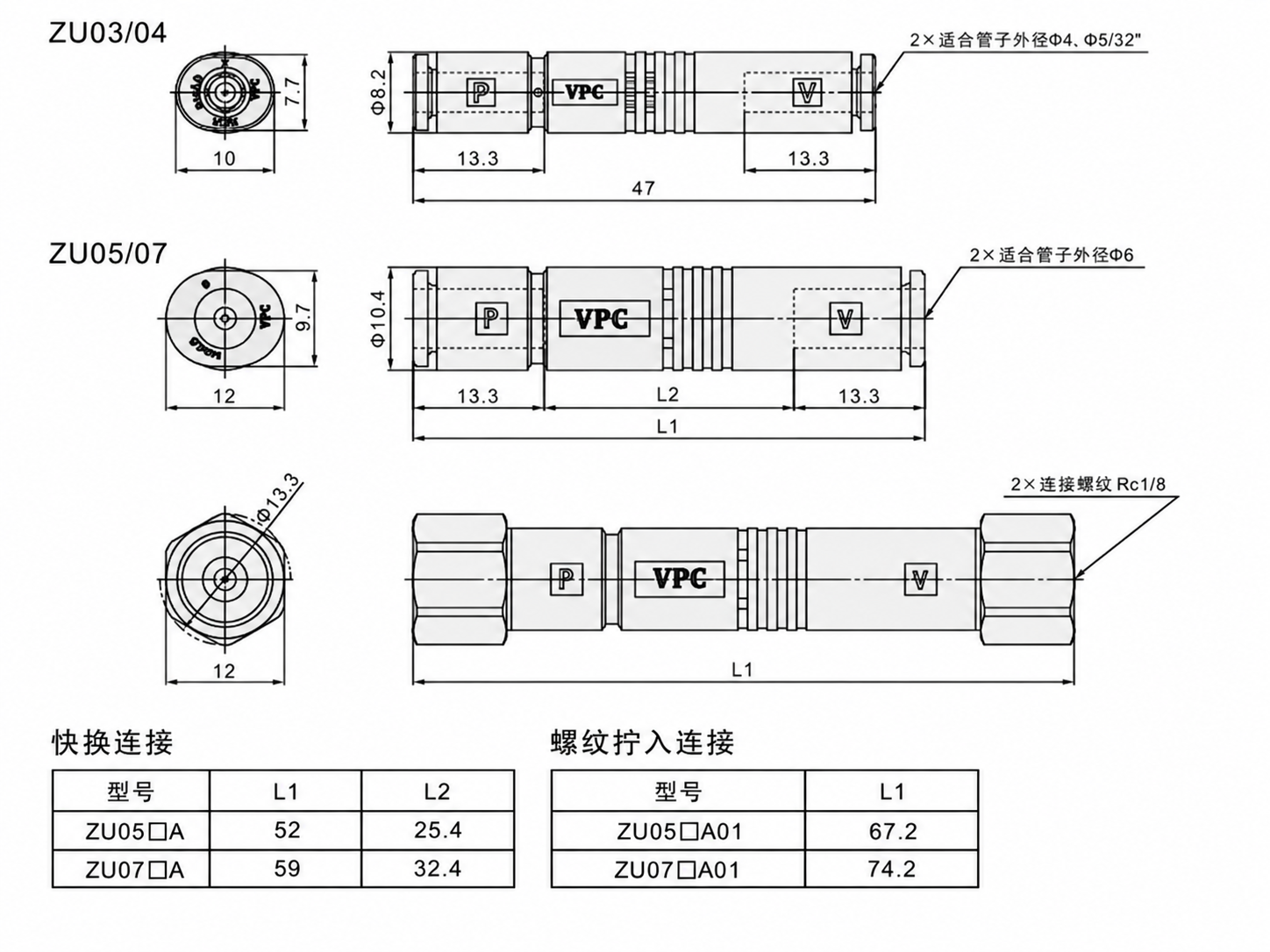 外部规格 ZU-A