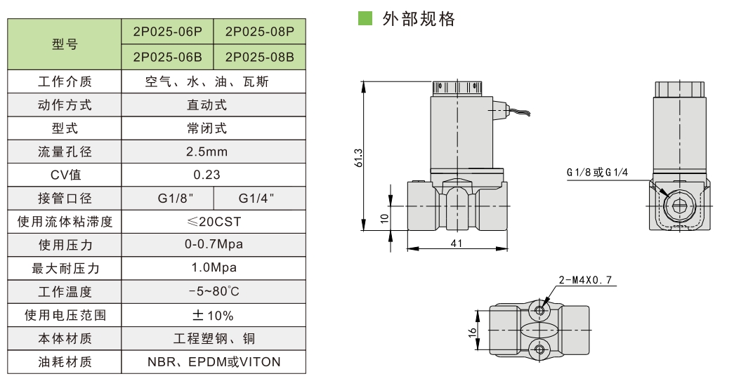 2p塑料电磁阀