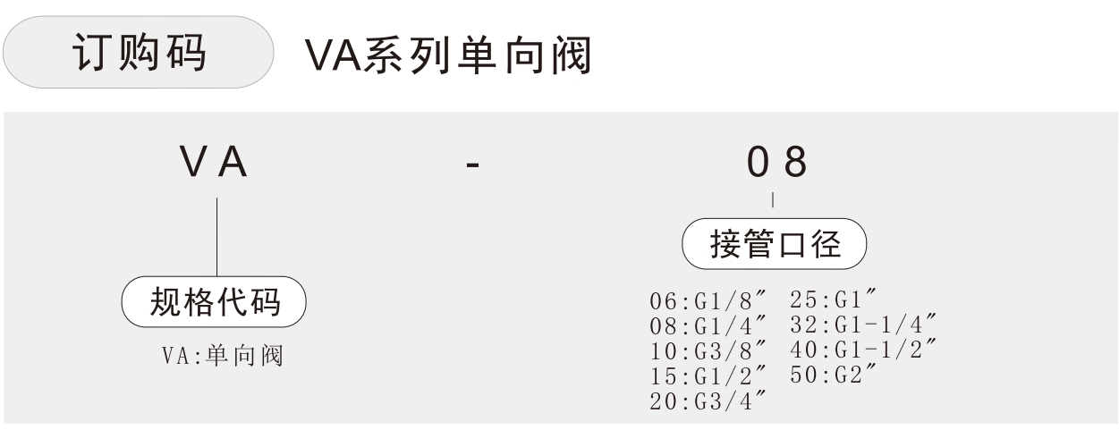 va单向阀