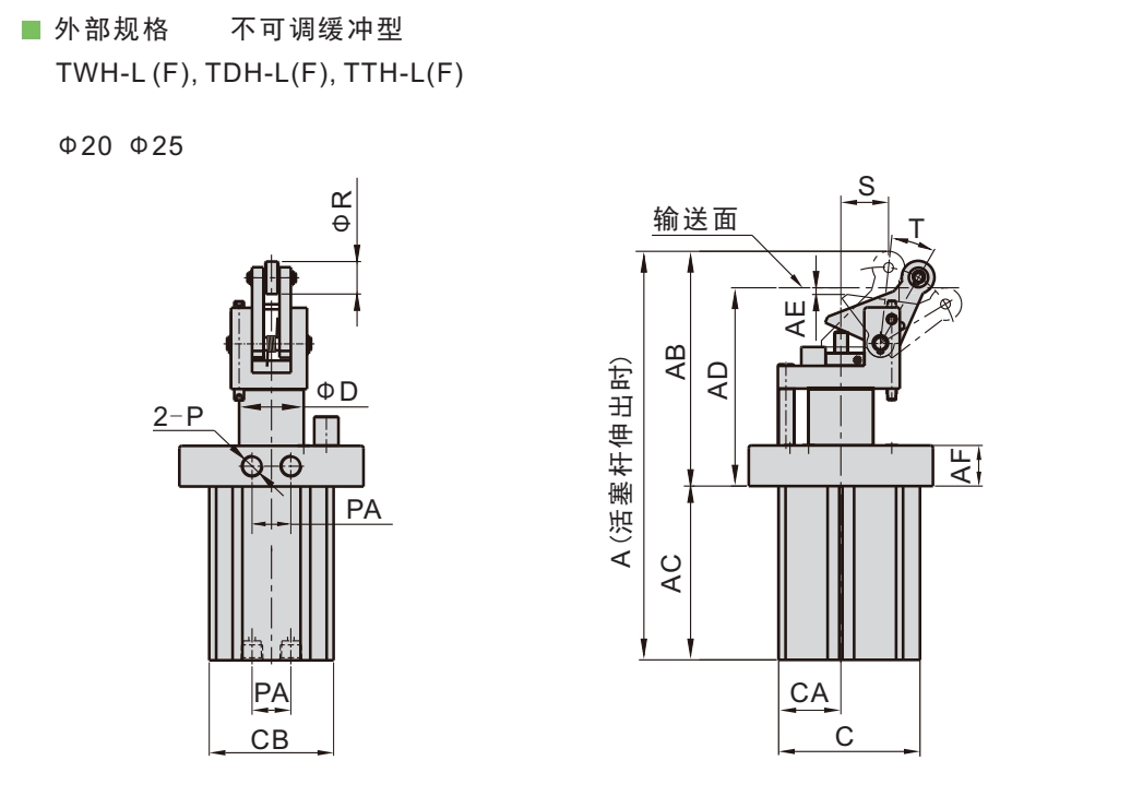 阻挡气缸