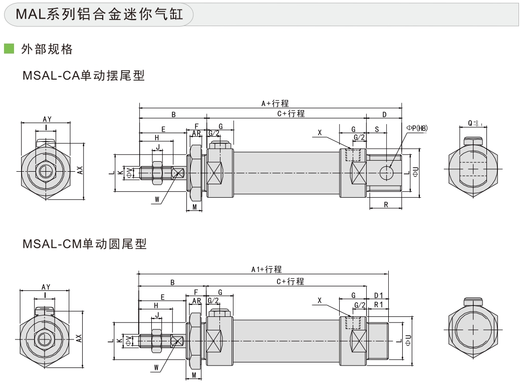 mal气缸摆尾